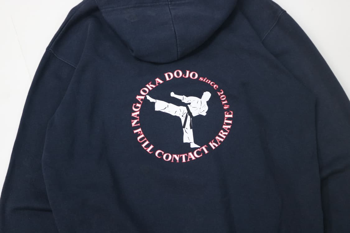 빈티지 가라테 도장 네이비 후드 집업 (L) 상품이미지3