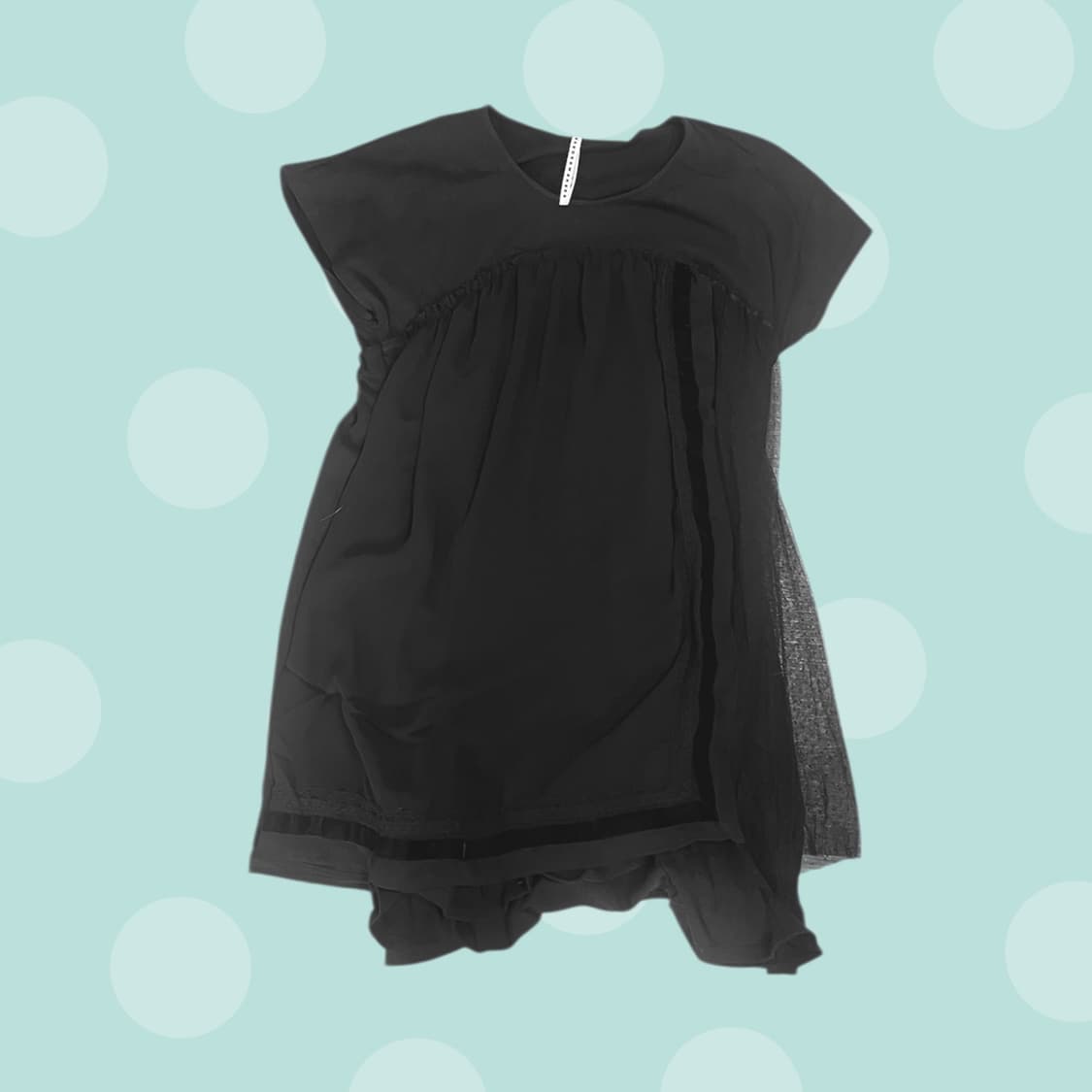 스나오 쿠와하라 블랙 쉬폰 땡땡이 원피스 상품이미지6