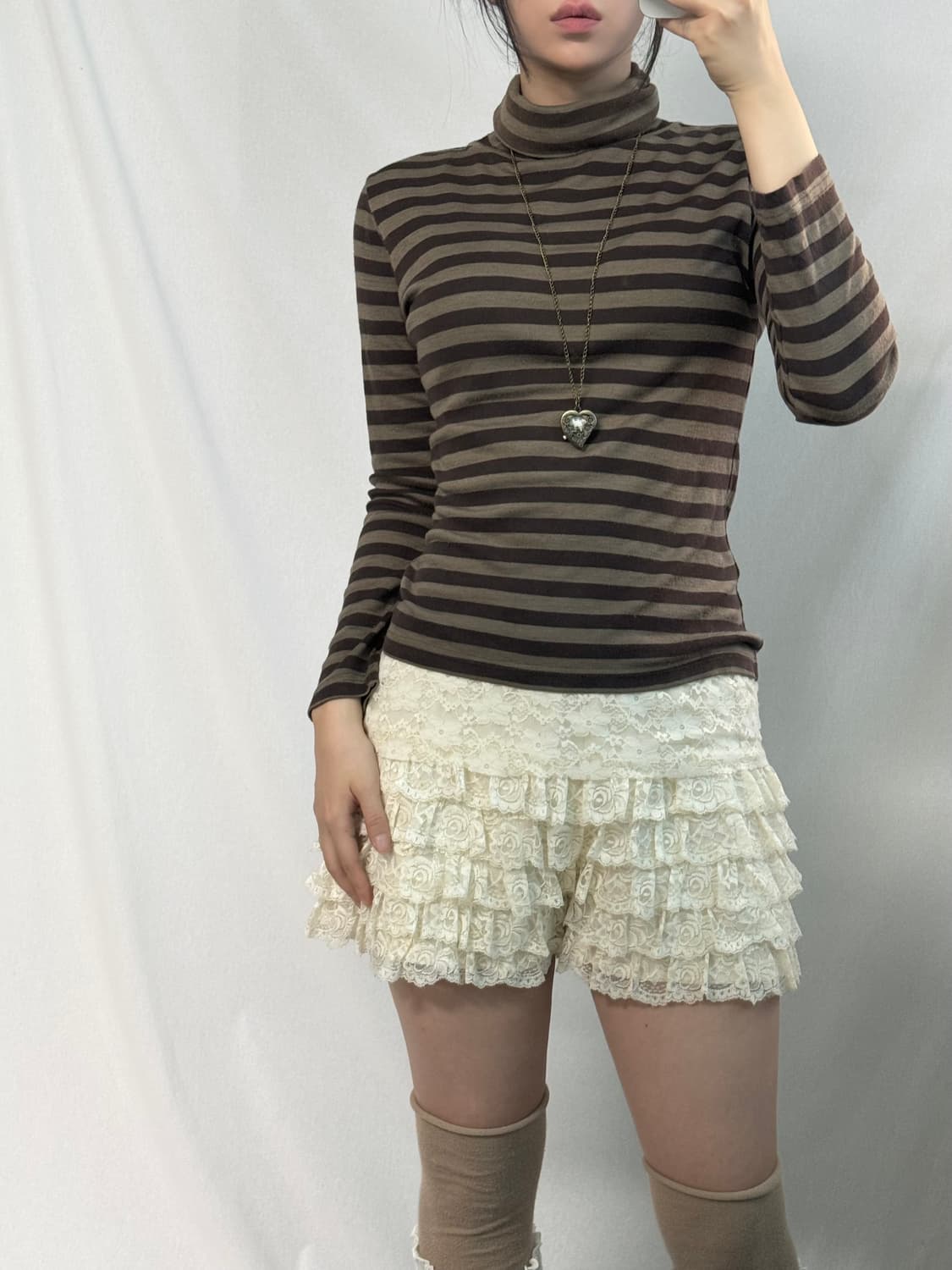 레이스 프릴 큐롯 팬츠 상품이미지6