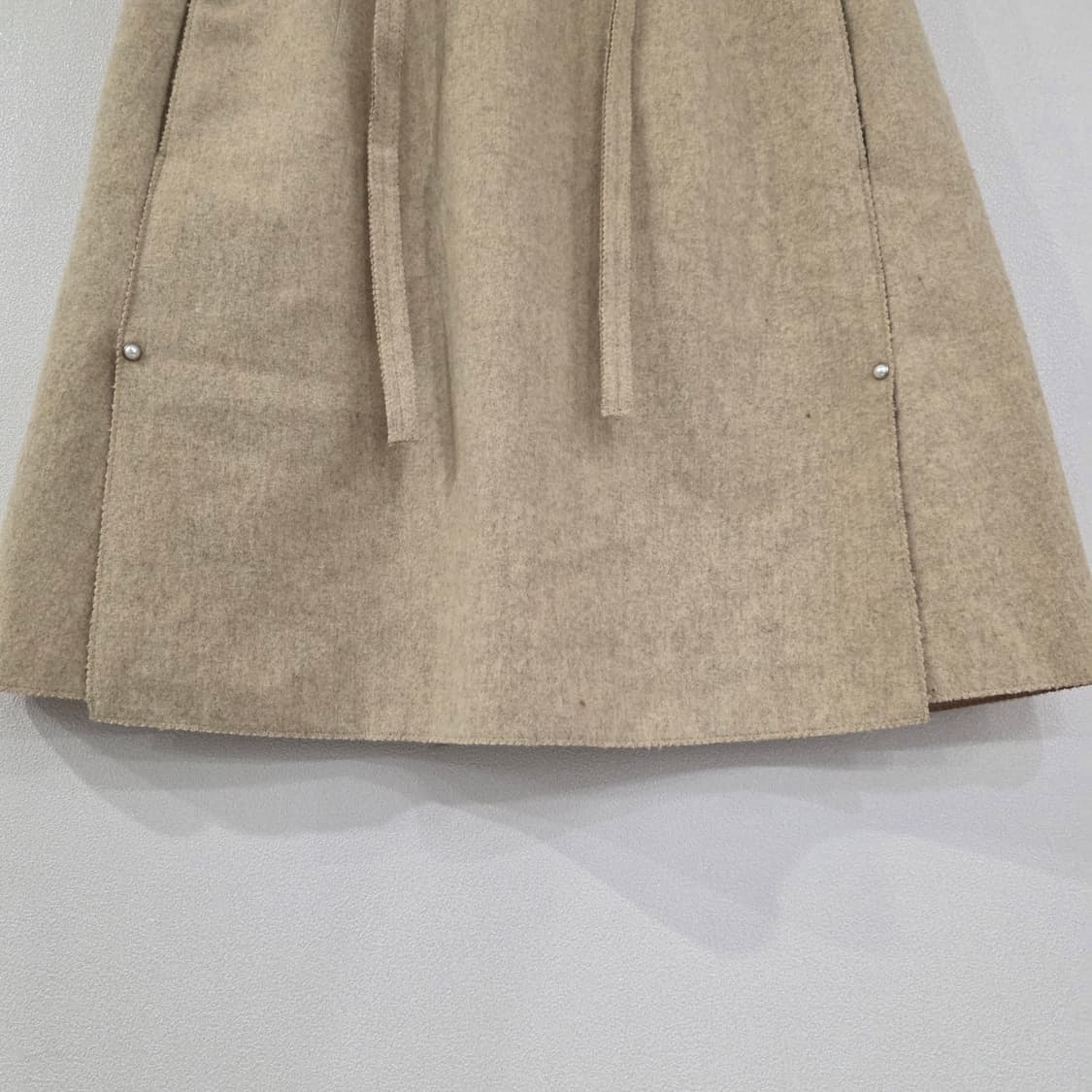 마인 울 혼방 벨트 스커트 베이지 64-94 상품이미지3