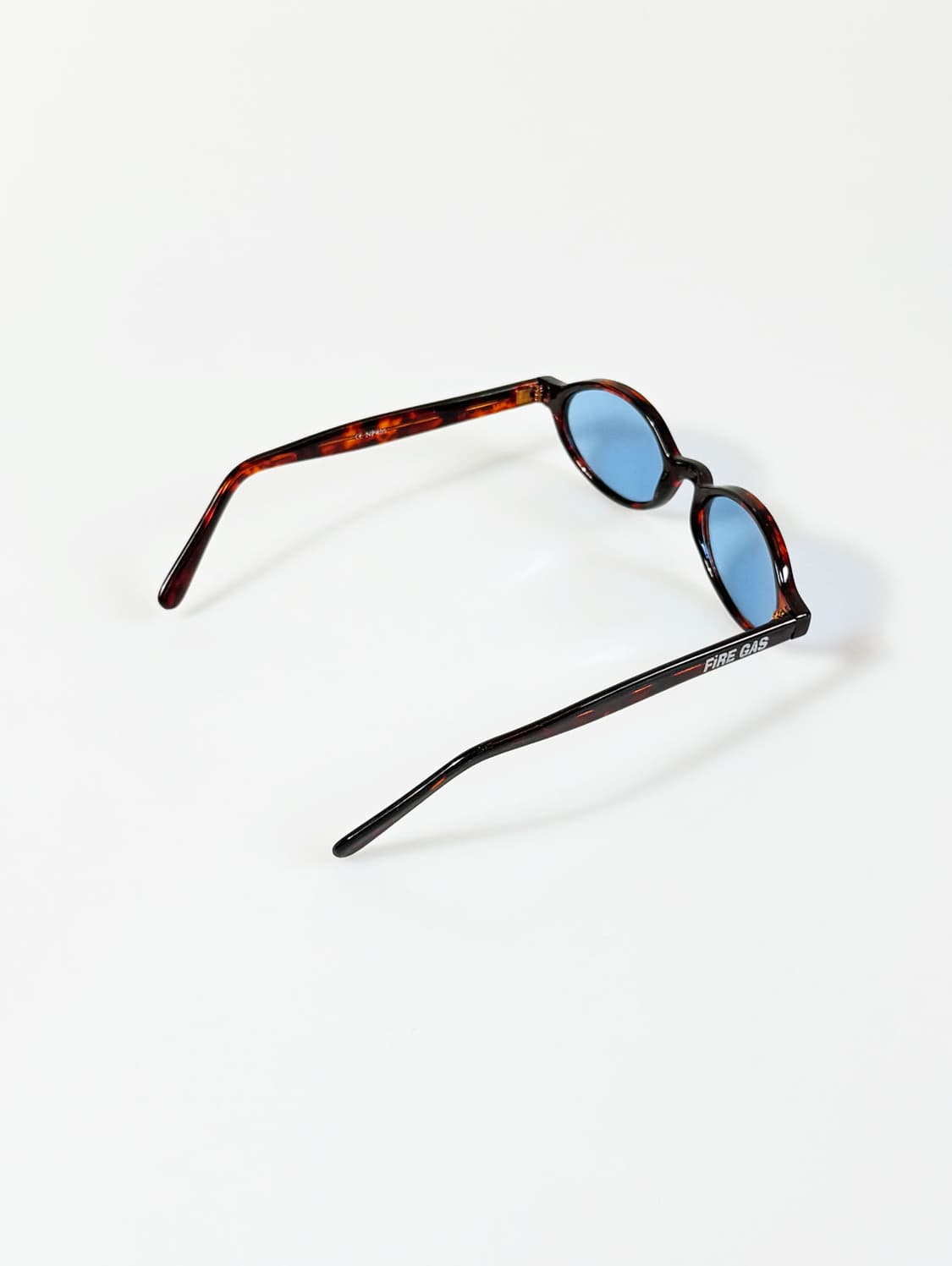 90s FIRE GAS 토터스쉘 오벌 뿔테 틴트 빈티지 선글라스 상품이미지4