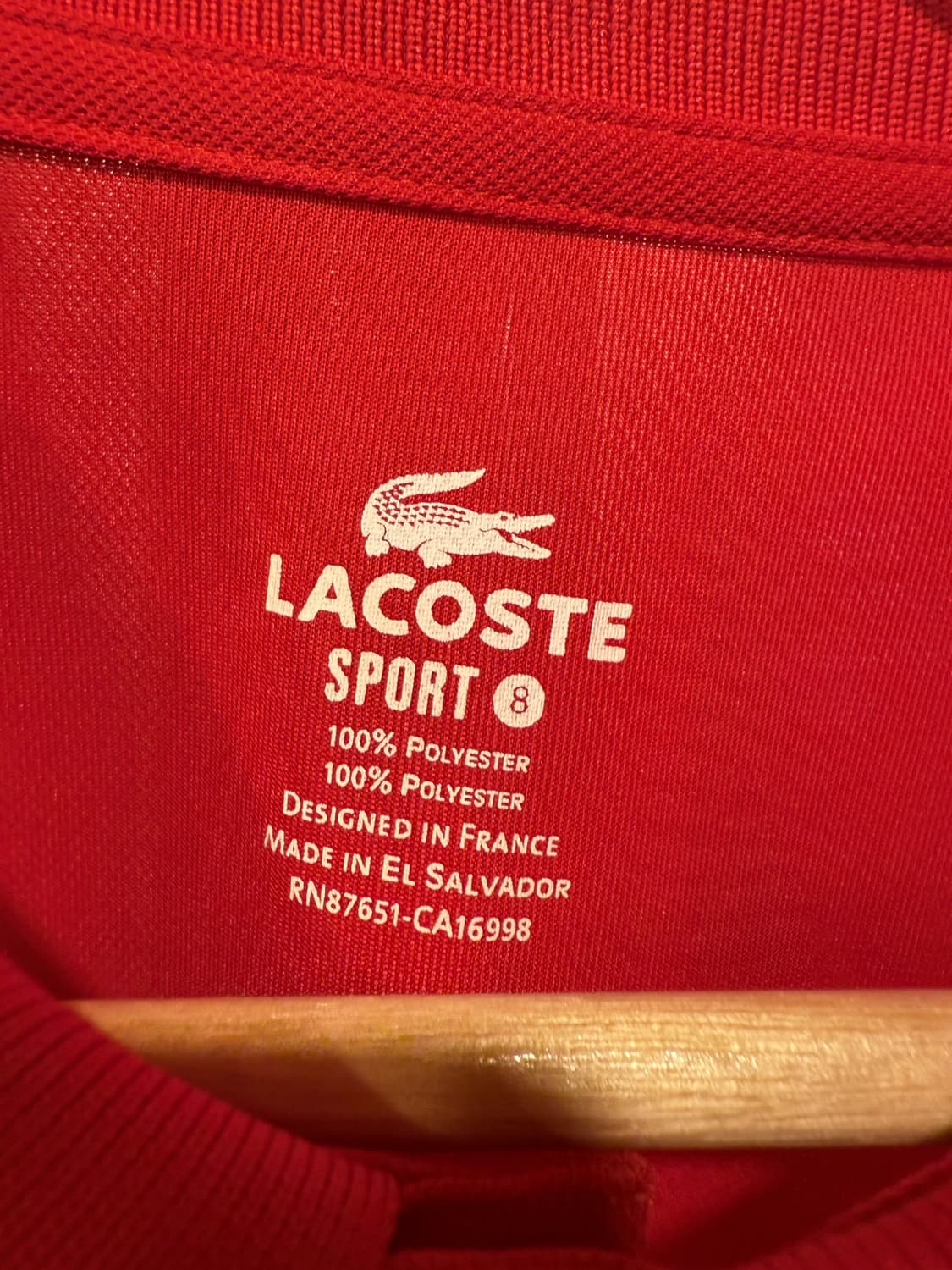 라코스테 스포츠 레드 pk 티셔츠 상품이미지2