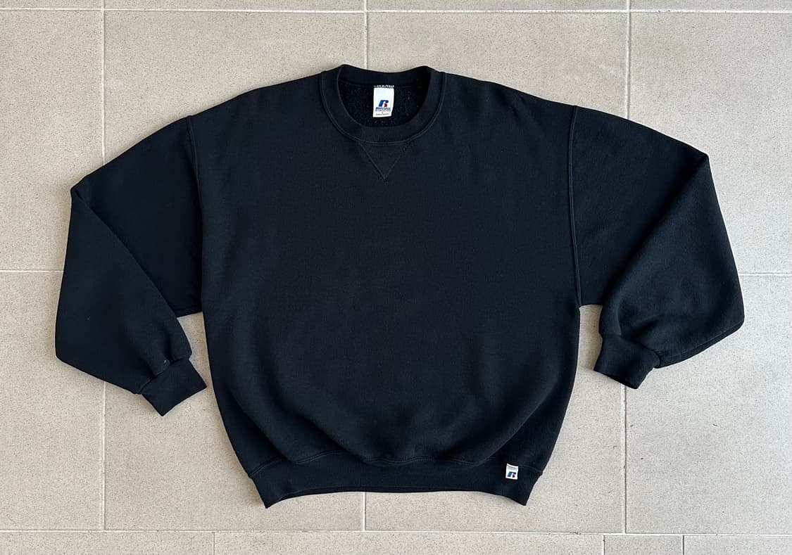 00s 빈티지 러셀 스웻셔츠 블랙 L 상품이미지1