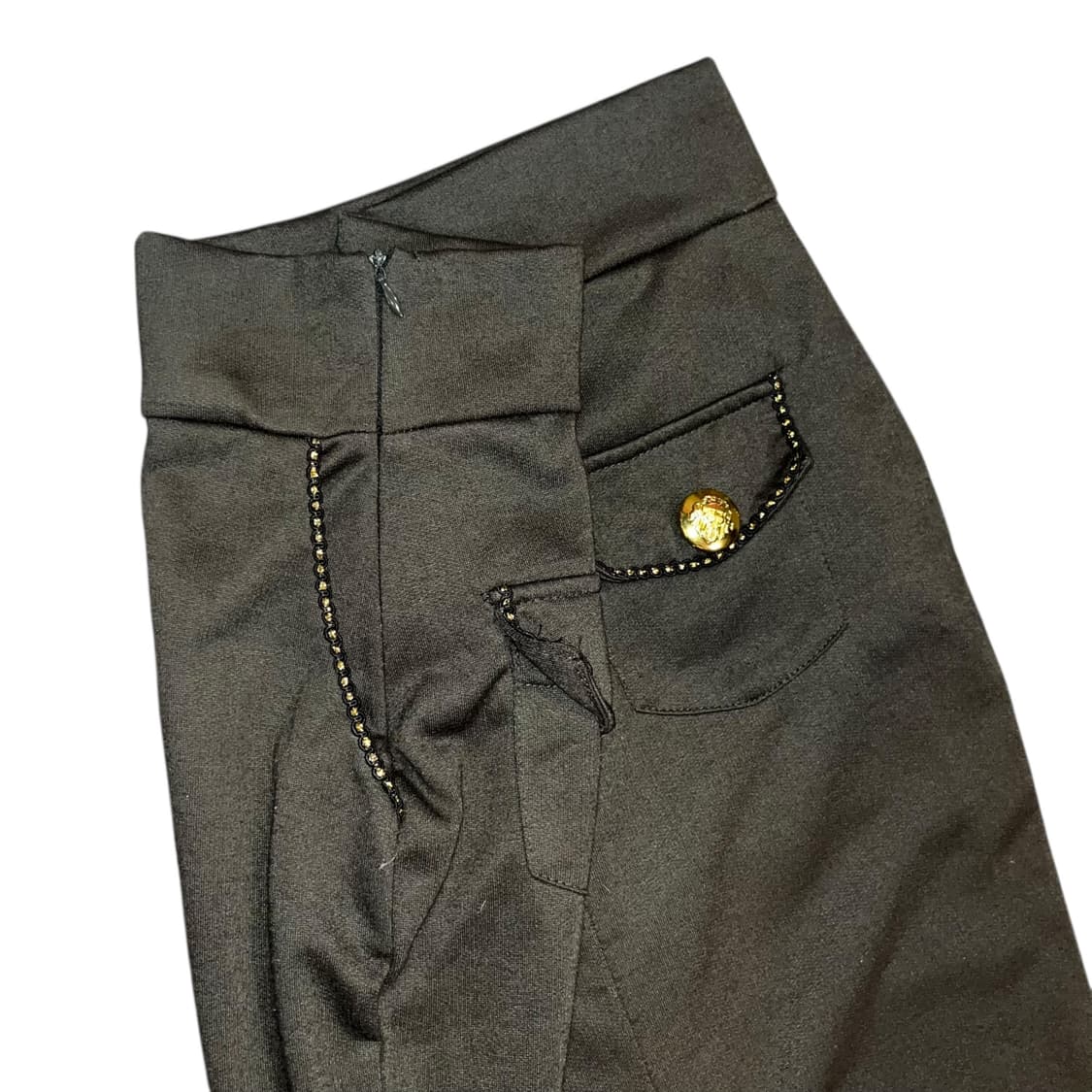 Skinny Lip 스키니립 금장 단추 밴딩 롱스커트 갸루y2k 상품이미지3