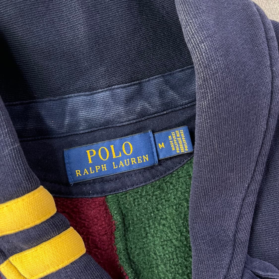 100 폴로랄프로렌 프레리 럭비 멀티패치 숄카라 가디건 상품이미지3