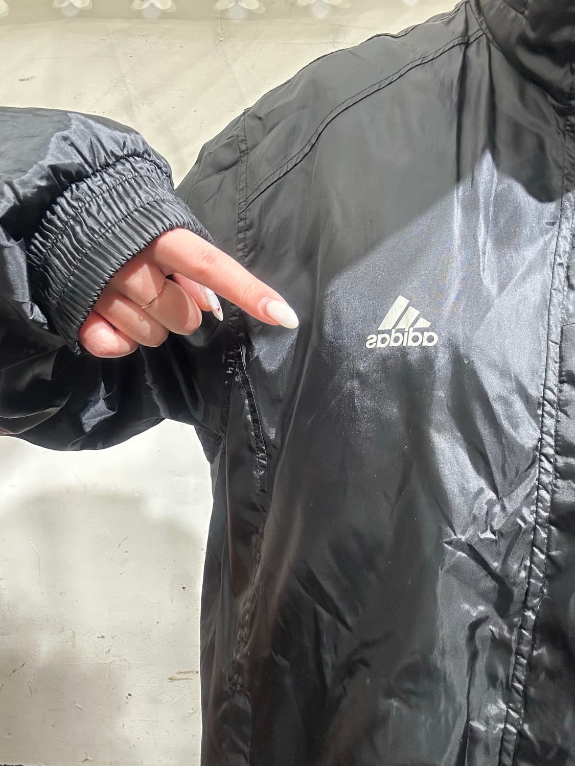 아디다스 블랙 로고 바람막이 자켓 105 상품이미지4