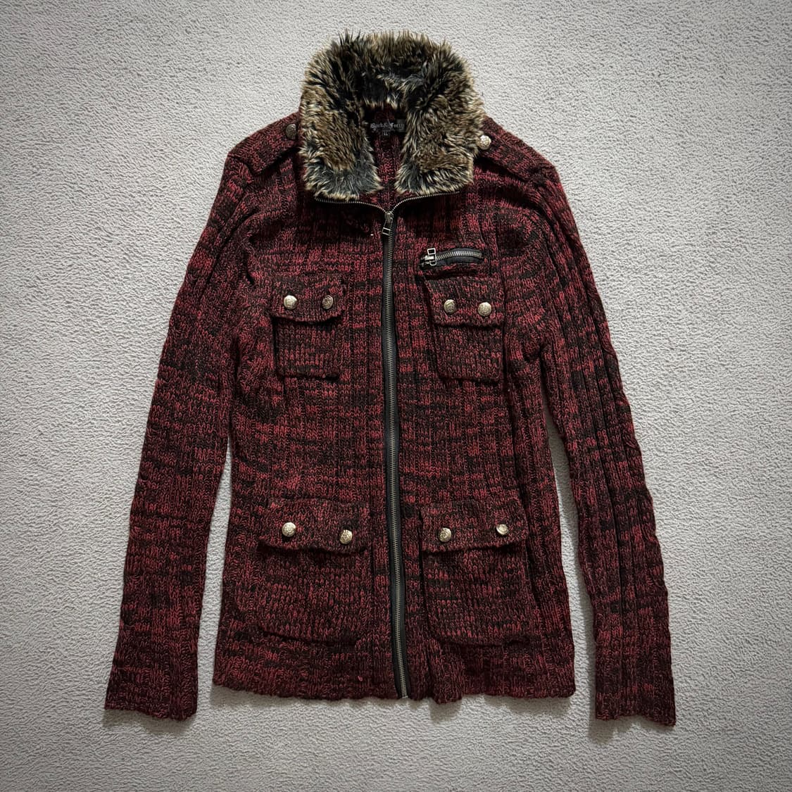 Knit fur jacket 상품이미지1