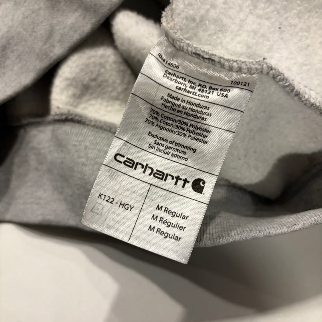 [M] 칼하트 써멀 그레이 후드집업 C940 상품이미지8