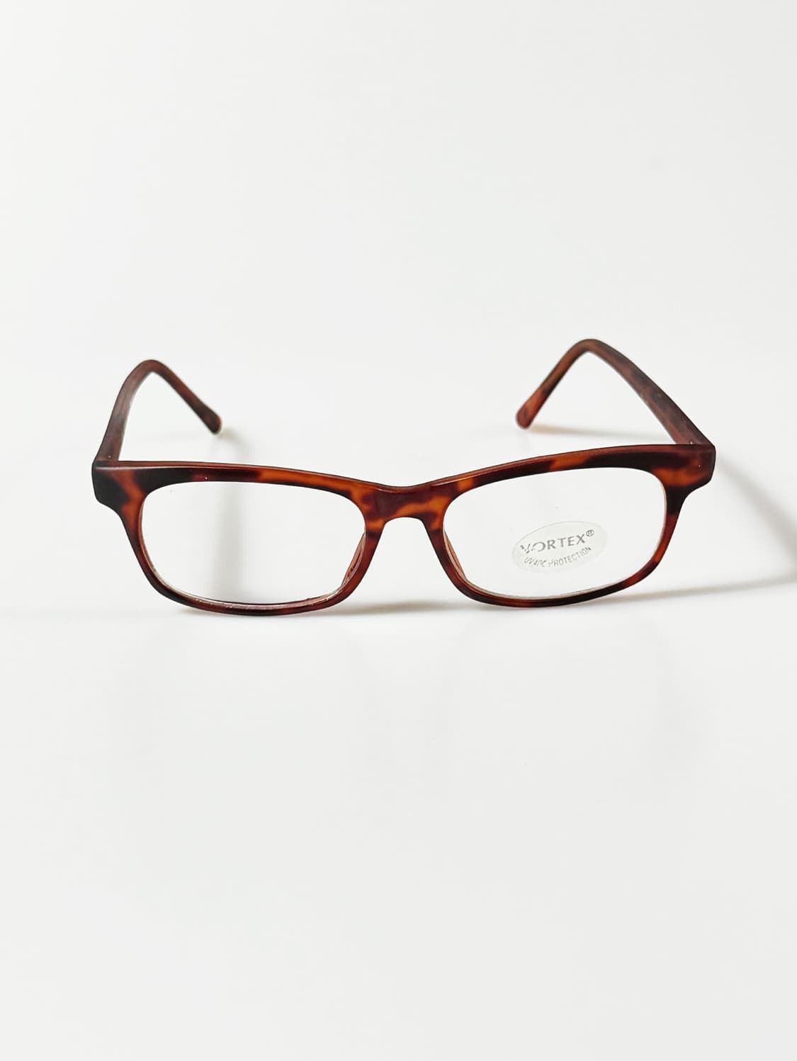 VORTEX 맷 토터스쉘 스퀘어 뿔테 프레임 빈티지 안경 상품이미지1