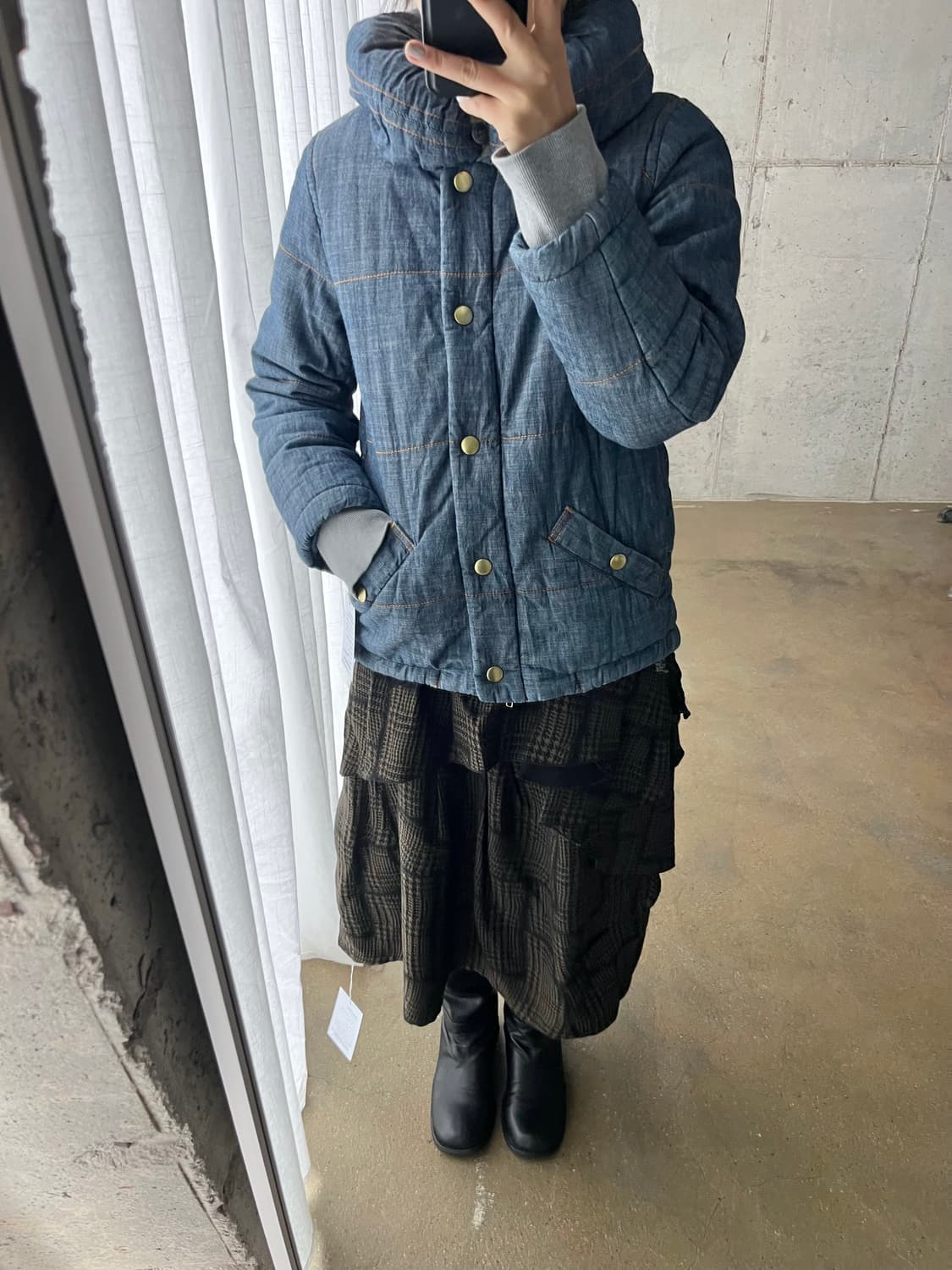 메르시보꾸 데님 벌룬 푸퍼 자켓 상품이미지3