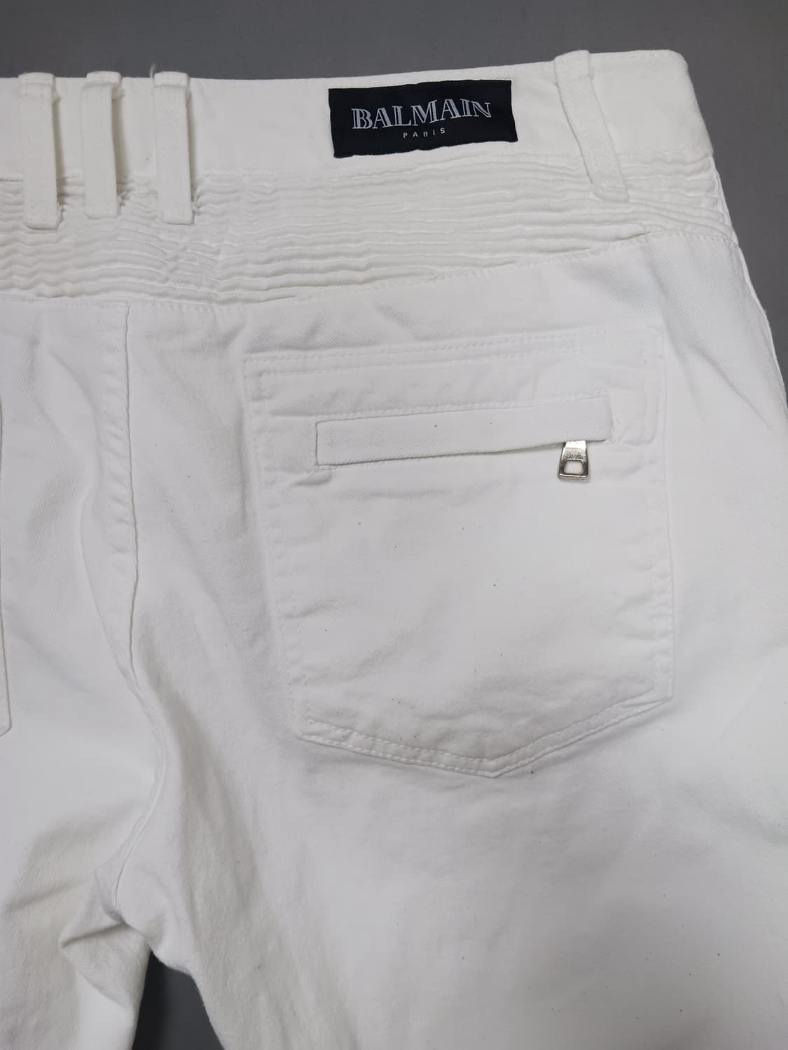 [34] 발망 바이커 화이트진 청바지 상품이미지9