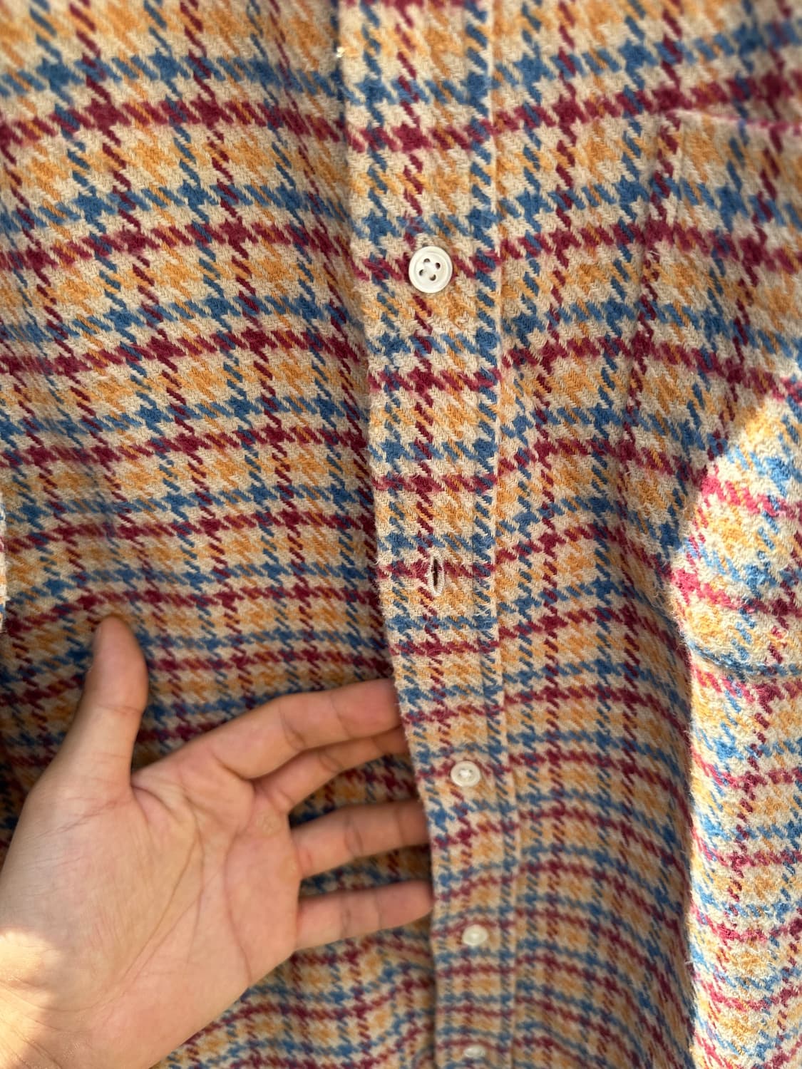 00s Sugar Cane Multi Check Flannel Shirt 상품이미지5