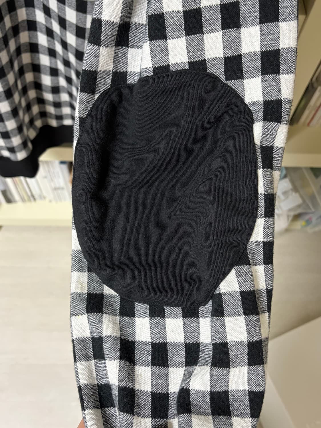 레큘리 체크 배색 후드티 상품이미지8