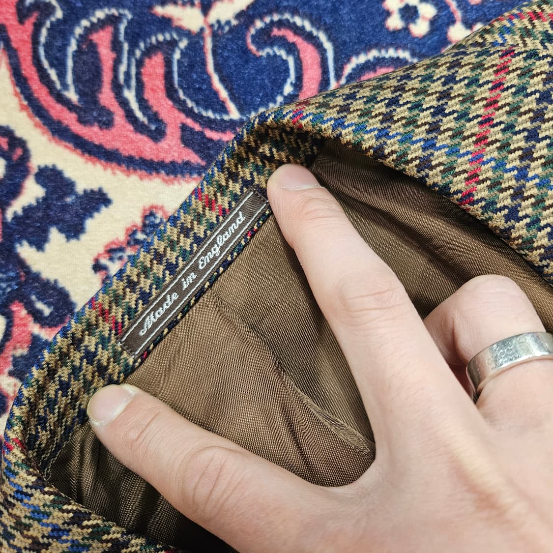 버버리스(Burberry's) 90's 울 100% 하운스투스 블레이져 상품이미지5