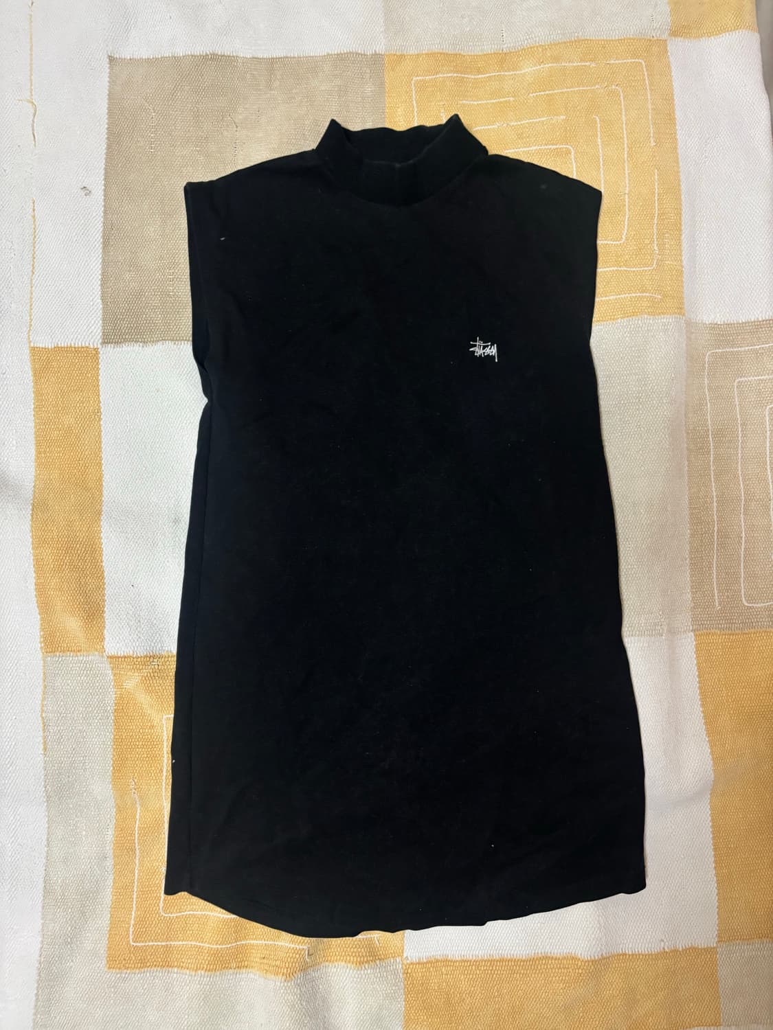 Stussy 블랙 슬리브리스 상품이미지1