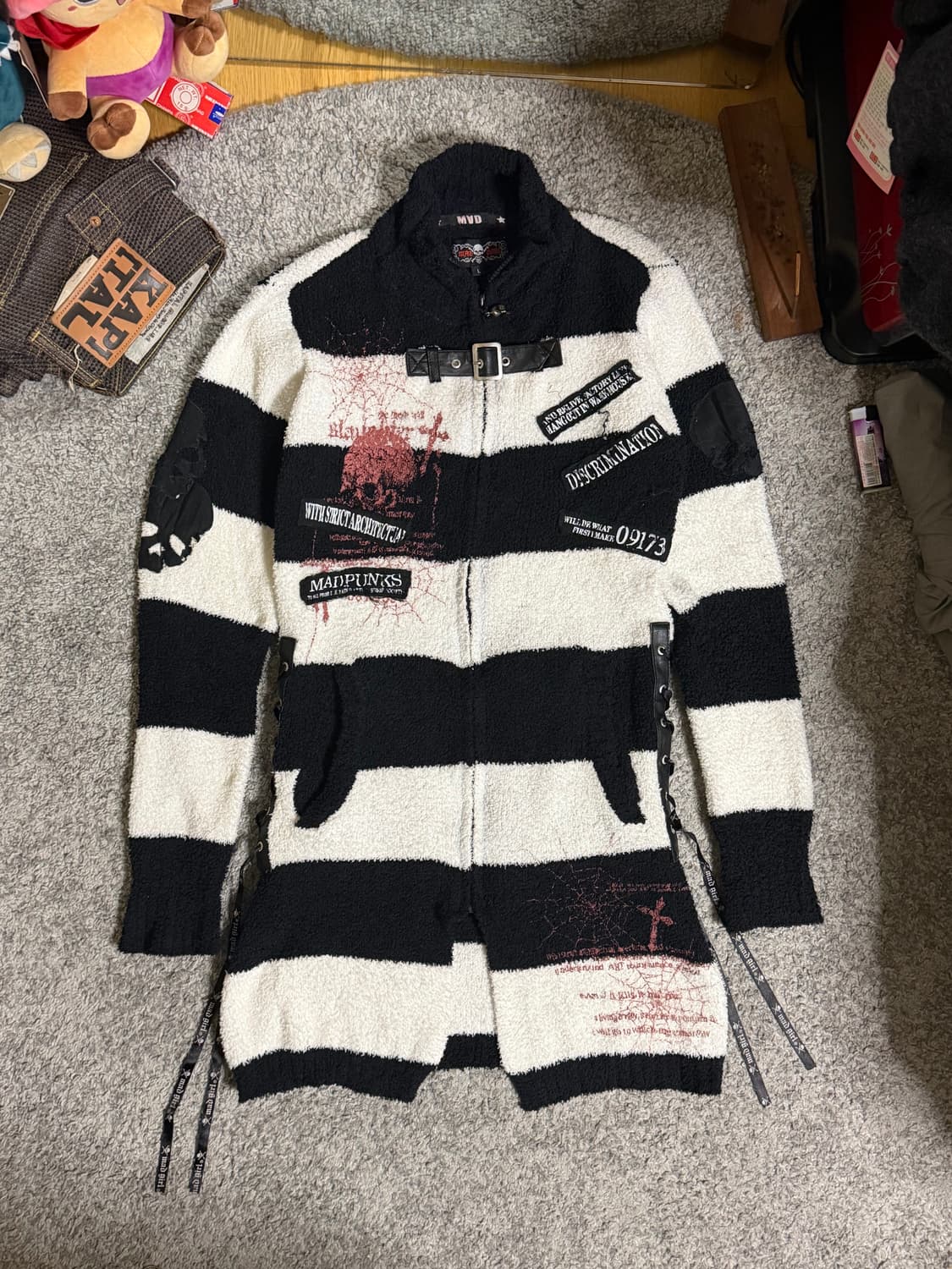 Mad Punks 매드펑크 패치 아일렛 집업 원피스 상품이미지1