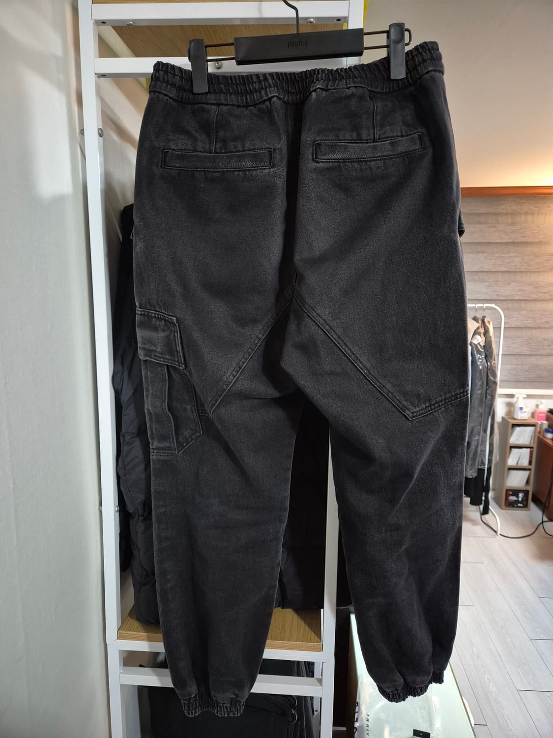 솔리드옴므 흑청 데님 조거팬츠 50(34) 상품이미지2