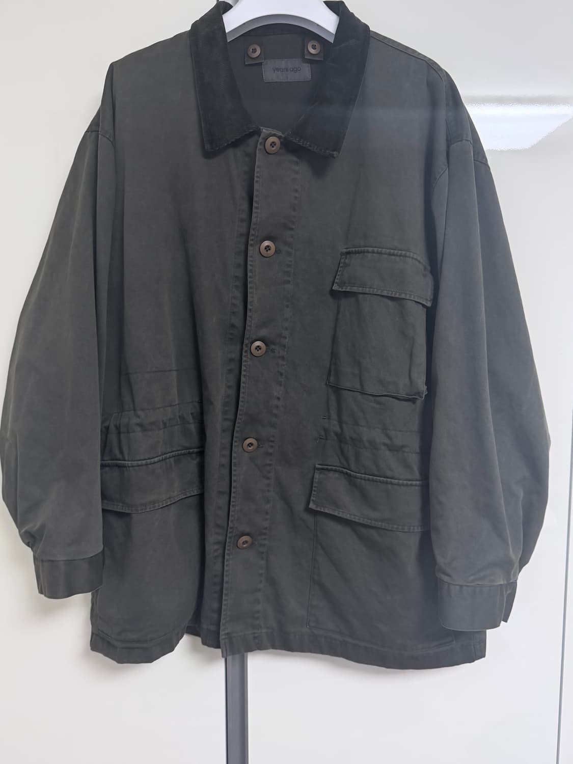 이얼즈어고 페이디드 코튼드릴 밀자켓 오버다이드 카키 M 상품이미지3