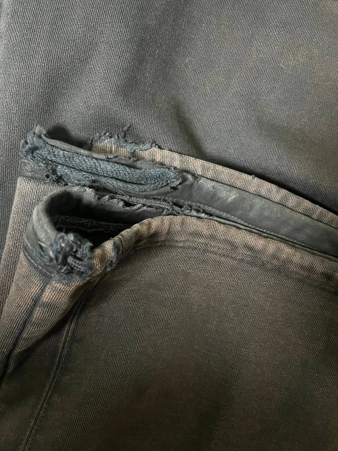 [4]폴리테루 퍼티그 스웻팬츠 블리치드블랙 상품이미지2