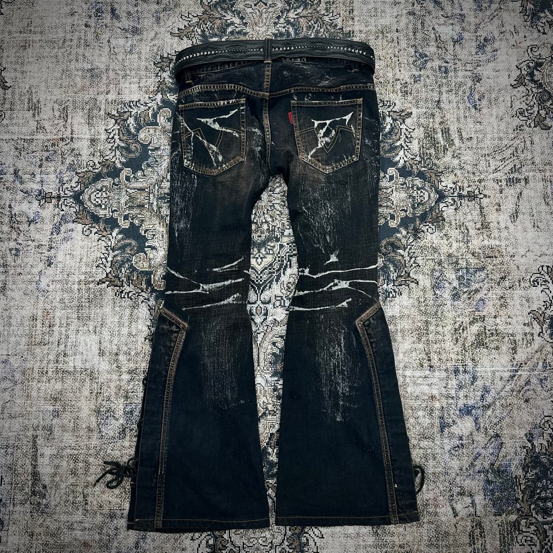 Tornado mart crack lace up jeans 상품이미지4