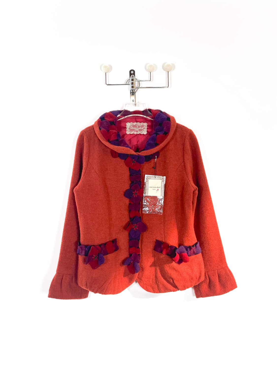 빈티지 울 플라워 코사지 자켓 상품이미지1