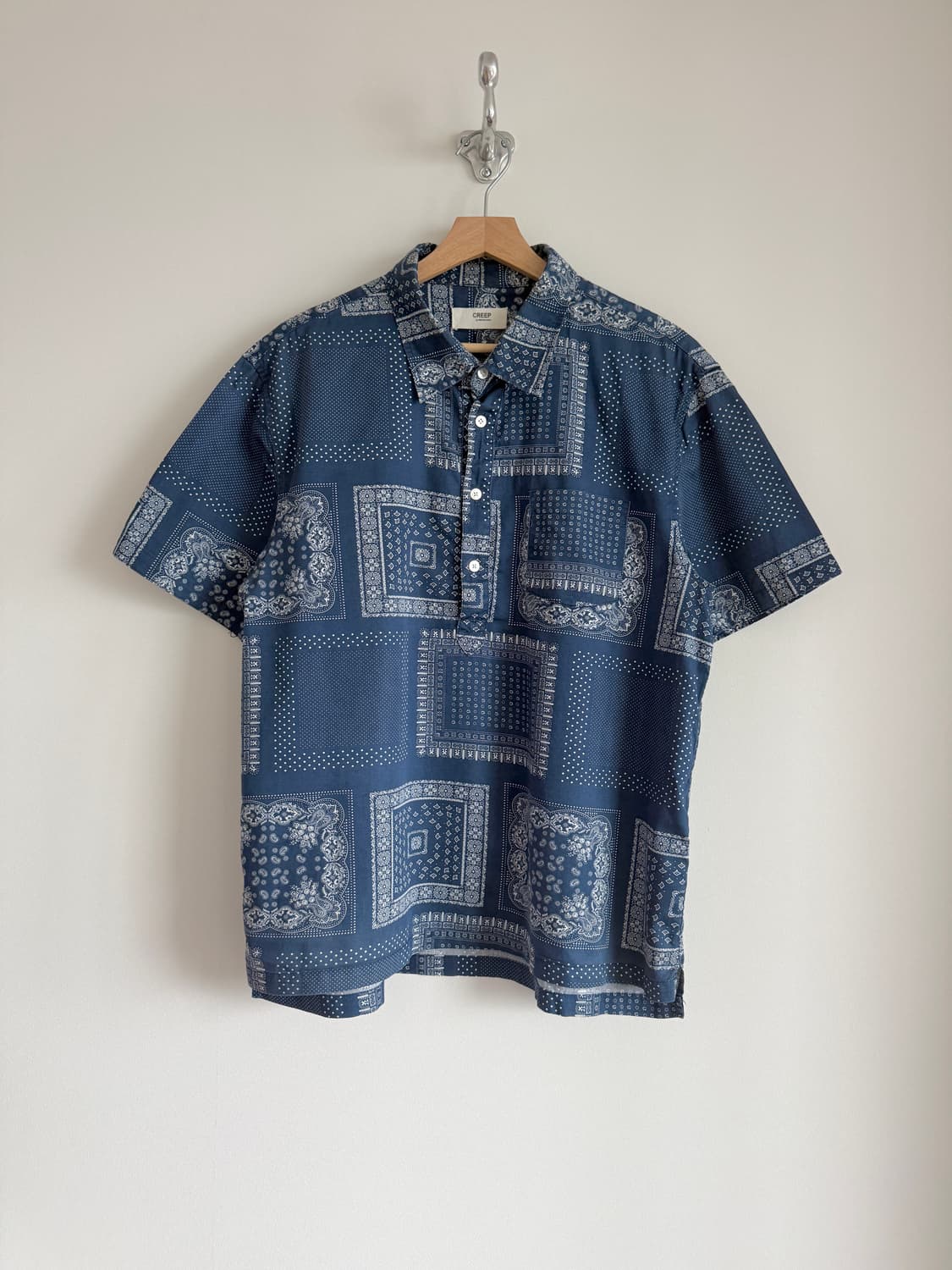 크립(CREEP by hiroshi awai) 단다나 하프버튼 반팔 셔츠 상품이미지1