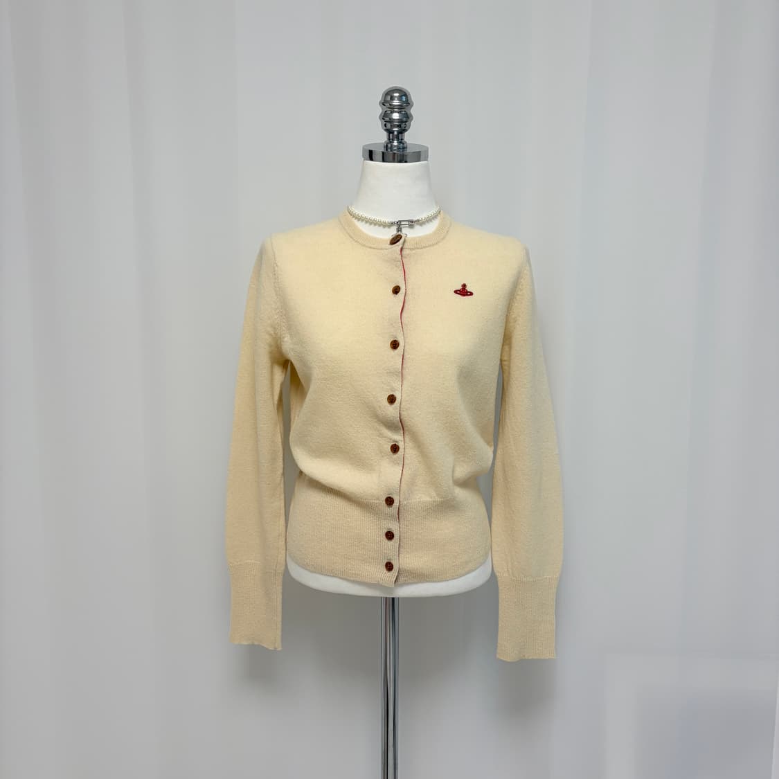 비비안웨스트우드 레드라벨 크림 아이보리 울 가디건 상품이미지2