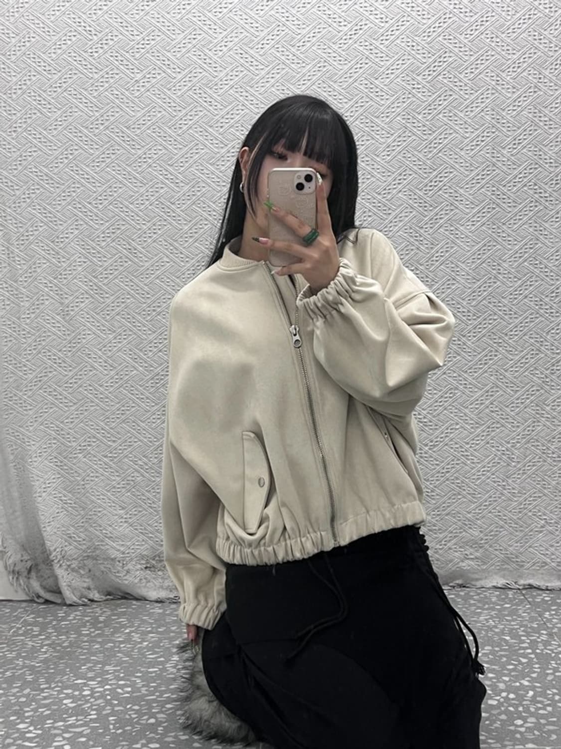 자라 ZARA 모던시크 스웨이드 오버핏 가오리핏 자켓 L C09202 상품이미지1