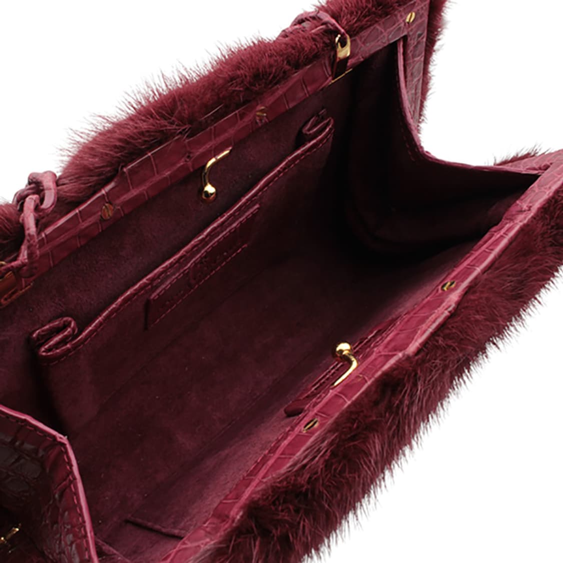 낸시곤잘레스 마르살라 밍크 퍼 토트 겸 클러치백 상품이미지5