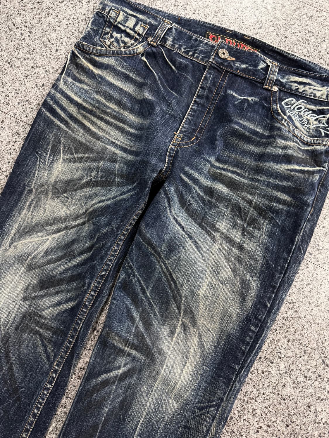 vintage skull patch denim pants  상품이미지2