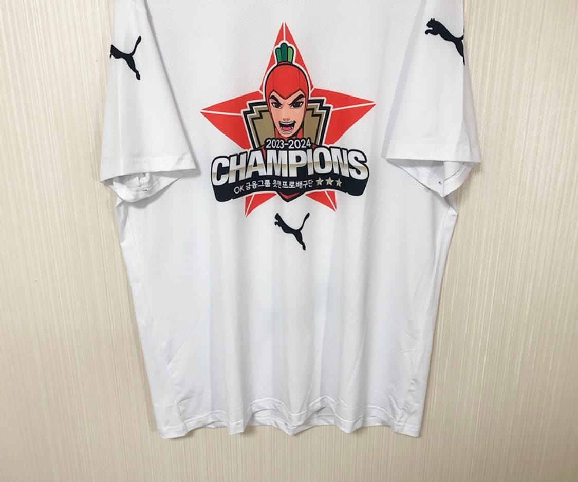 V-리그 푸마 OK금융그룹 읏맨프로배구단 23-24시즌 우승티셔츠 3XL 상품이미지3