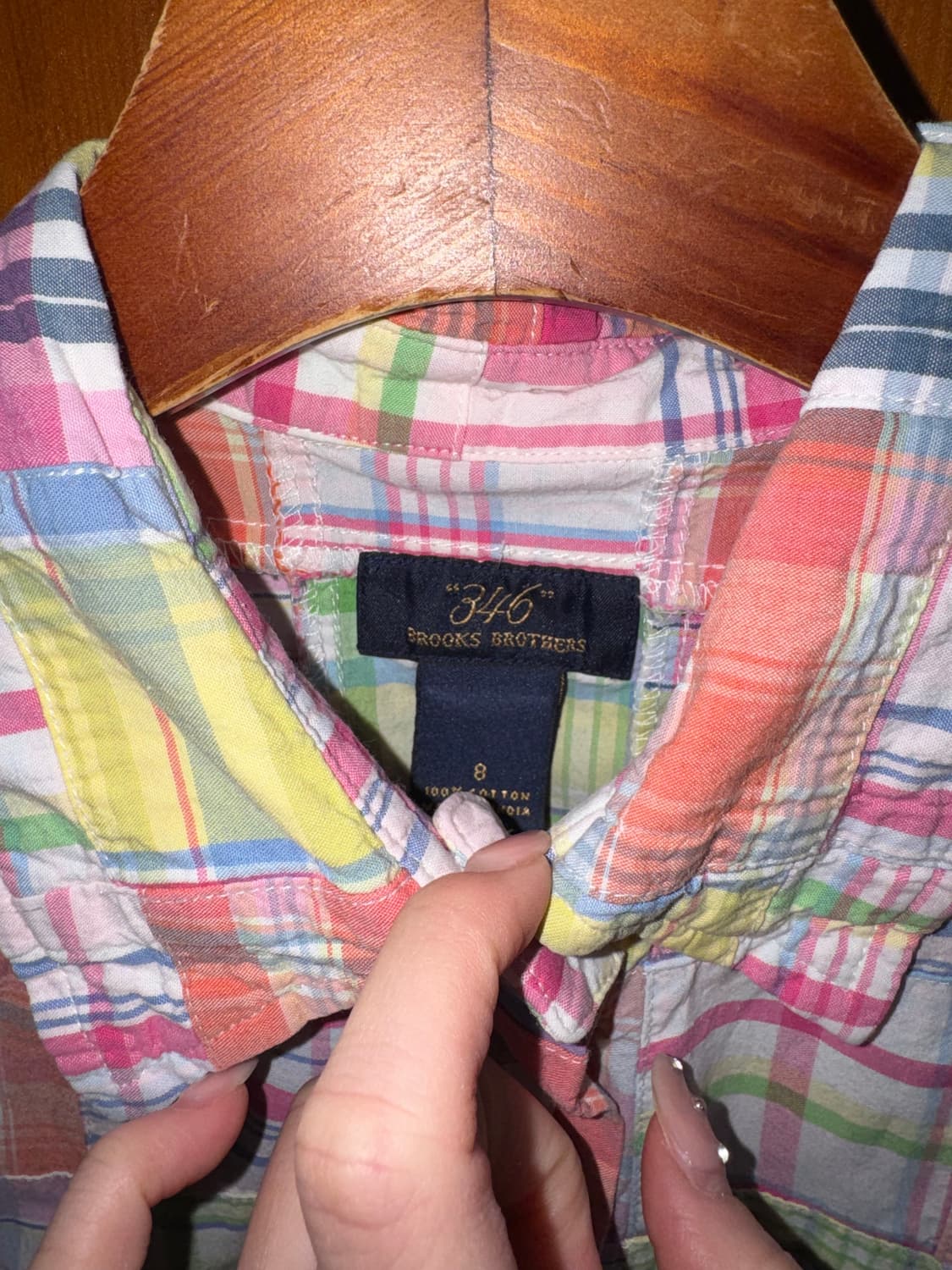 BROOKS BROTHERS 파스텔 패치워크 셔츠 원피스 상품이미지5