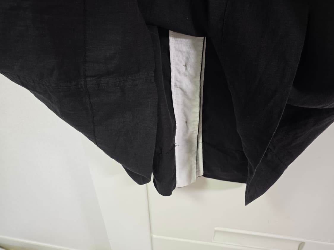 bassike 블랙 린넨100% 주름배색 오픈형 스커트 25
 상품이미지6