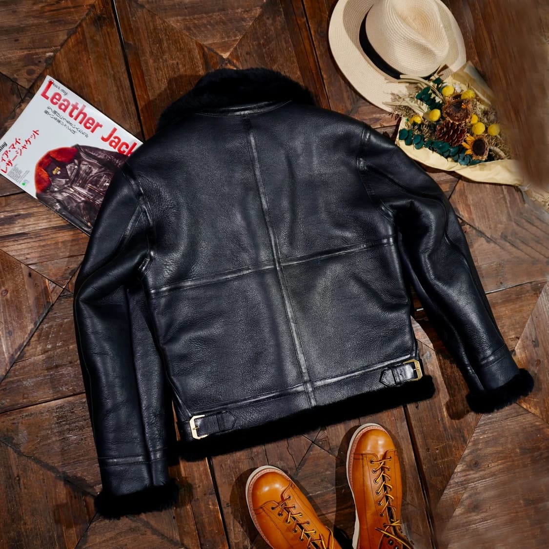 Veluokldly 리얼 양가죽 무스탕 블랙 m 새제품 판매 상품이미지9