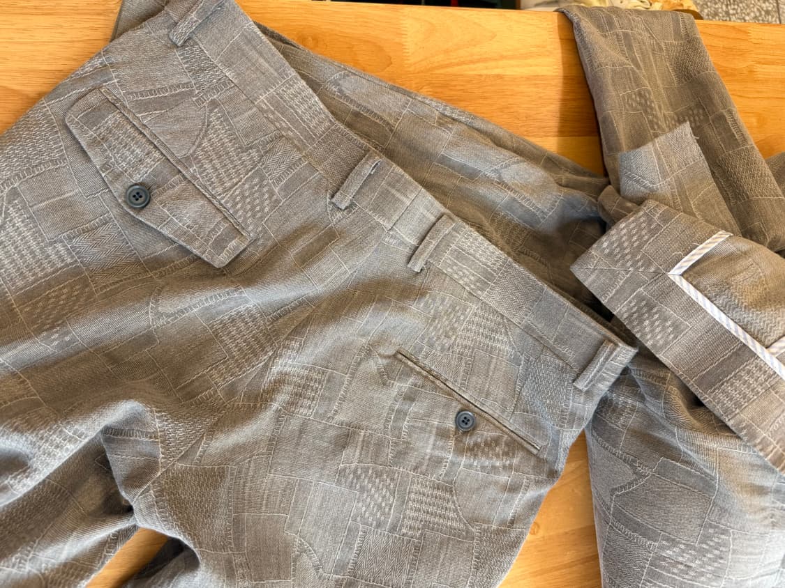 빈티지 패치워크 자켓 하프팬츠 셋업 상품이미지7