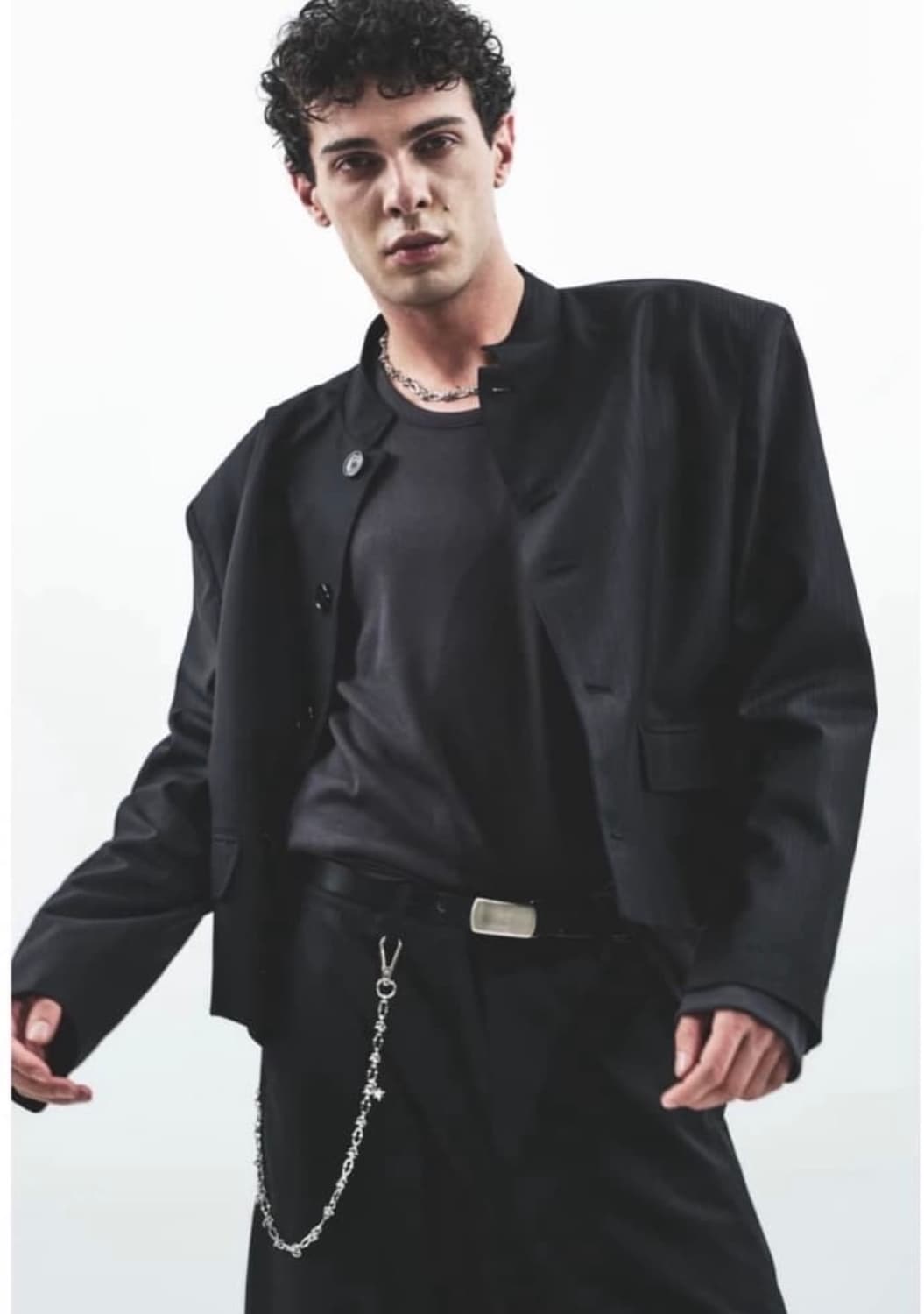 HELET [M] STRIPE STAND COLLAR JACKET 상품이미지1