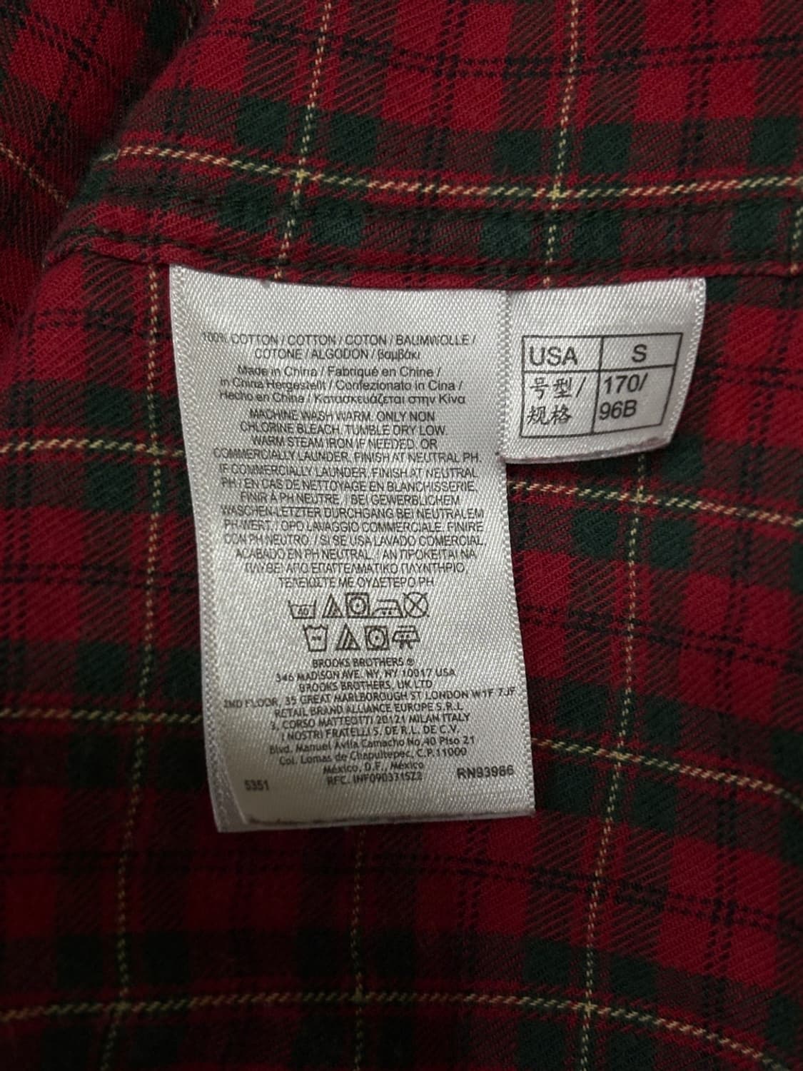 브룩스브라더스 체크 셔츠 상품이미지3