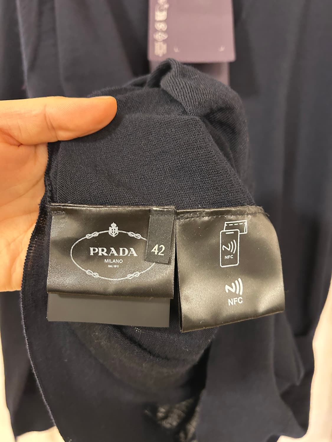 PRADA 프라다 블랙 울 가디건 42 상품이미지5