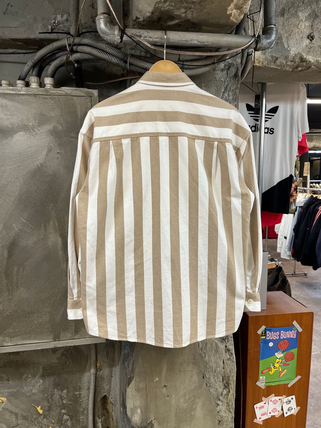 송지오 스트라이프 코튼 포켓 셔츠 자켓  #csz1590 상품이미지2