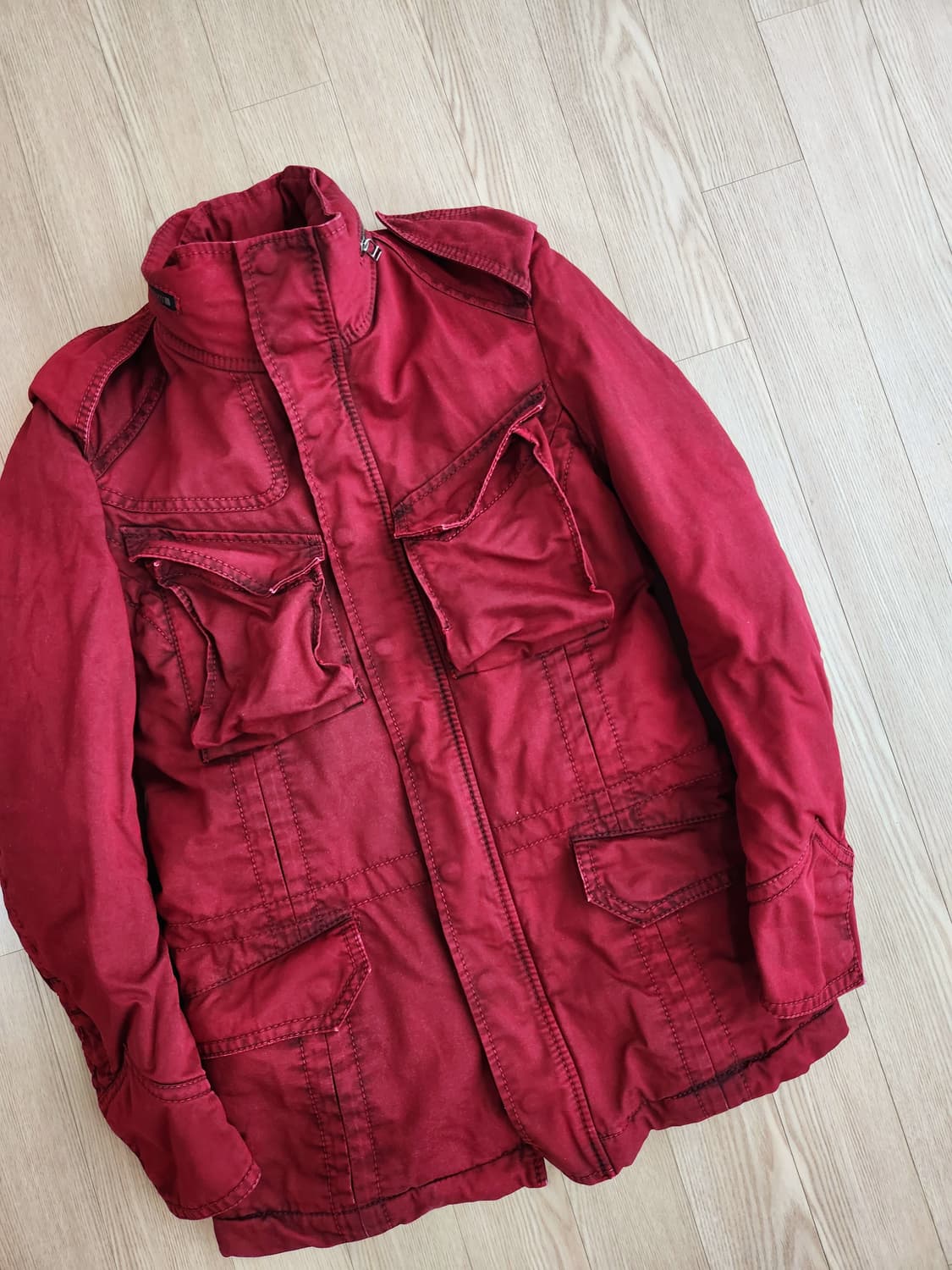 troiso japan 레드 가먼트다잉 필드 재킷 상품이미지5