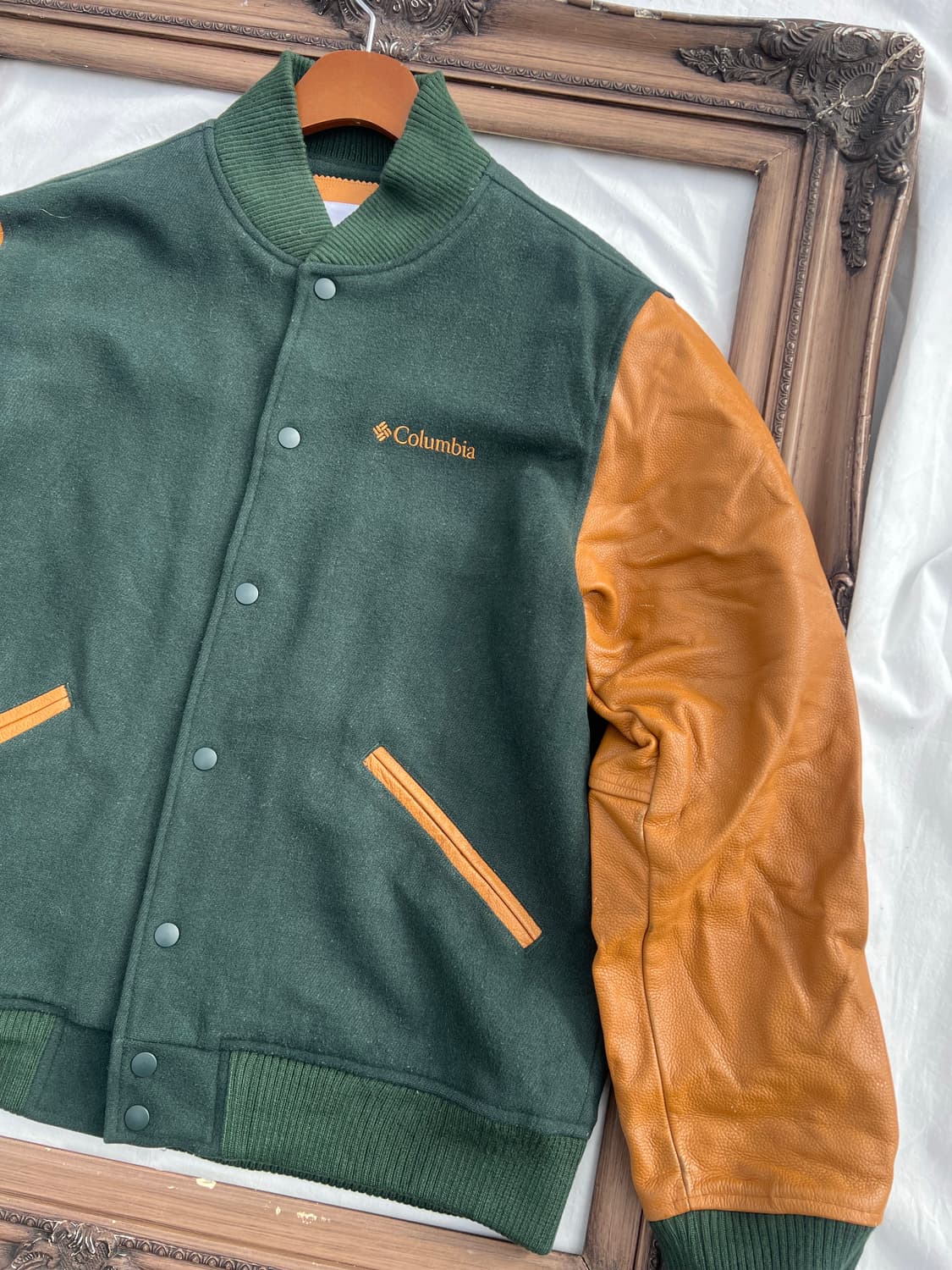 Columbia 레더 슬리브 바시티 자켓 (소가죽) 상품이미지2