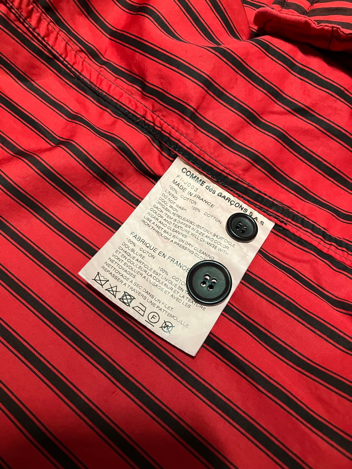 Comme des garcons shirt 스트라이프 자켓 상품이미지5