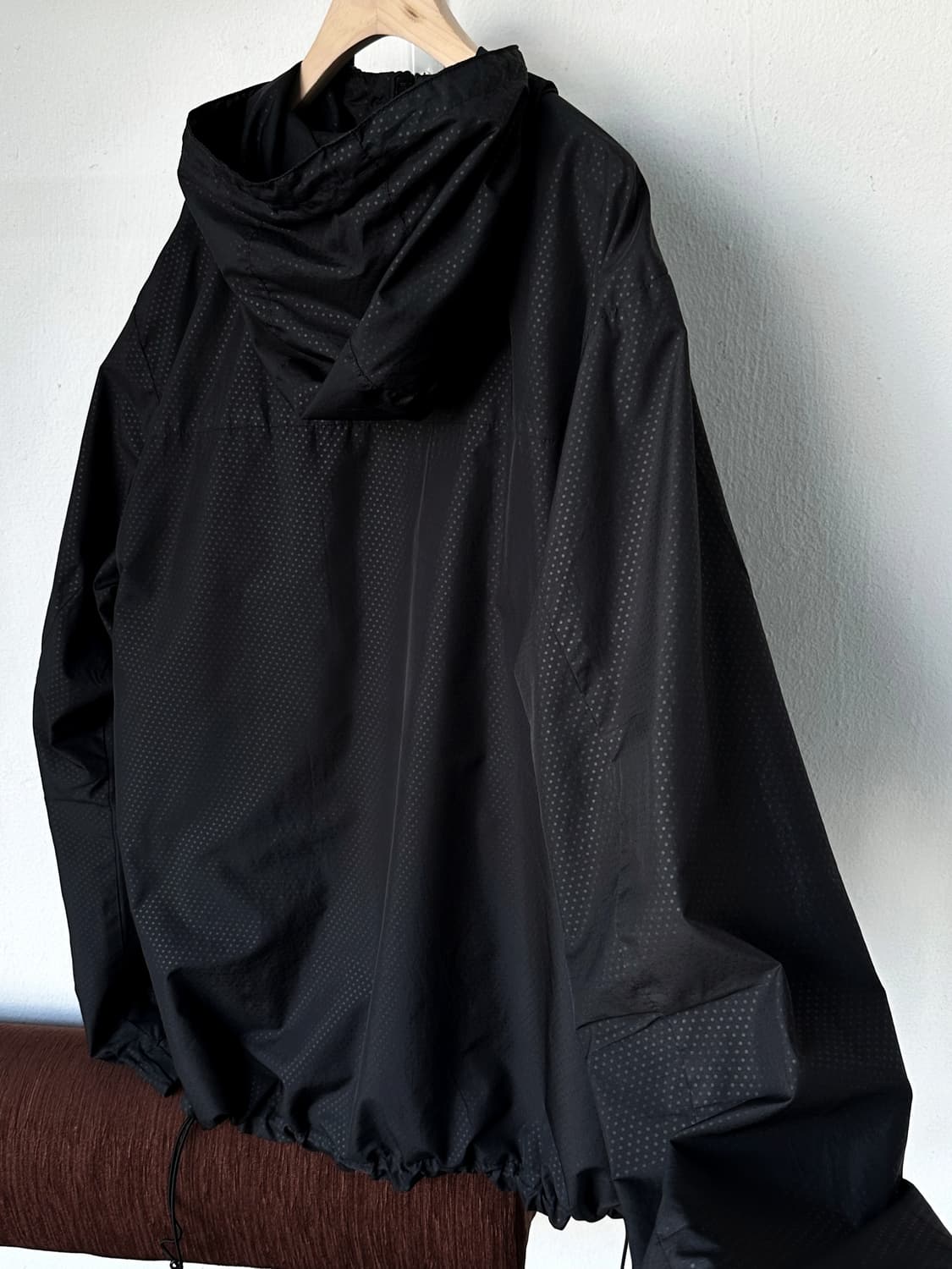 Washed poly dot design wind parka 상품이미지5