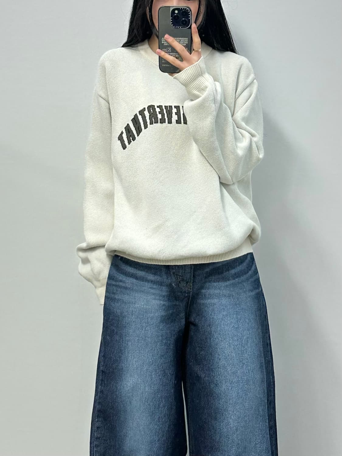 디스이즈네버댓 스펠아웃 아이보리 니트 상품이미지1