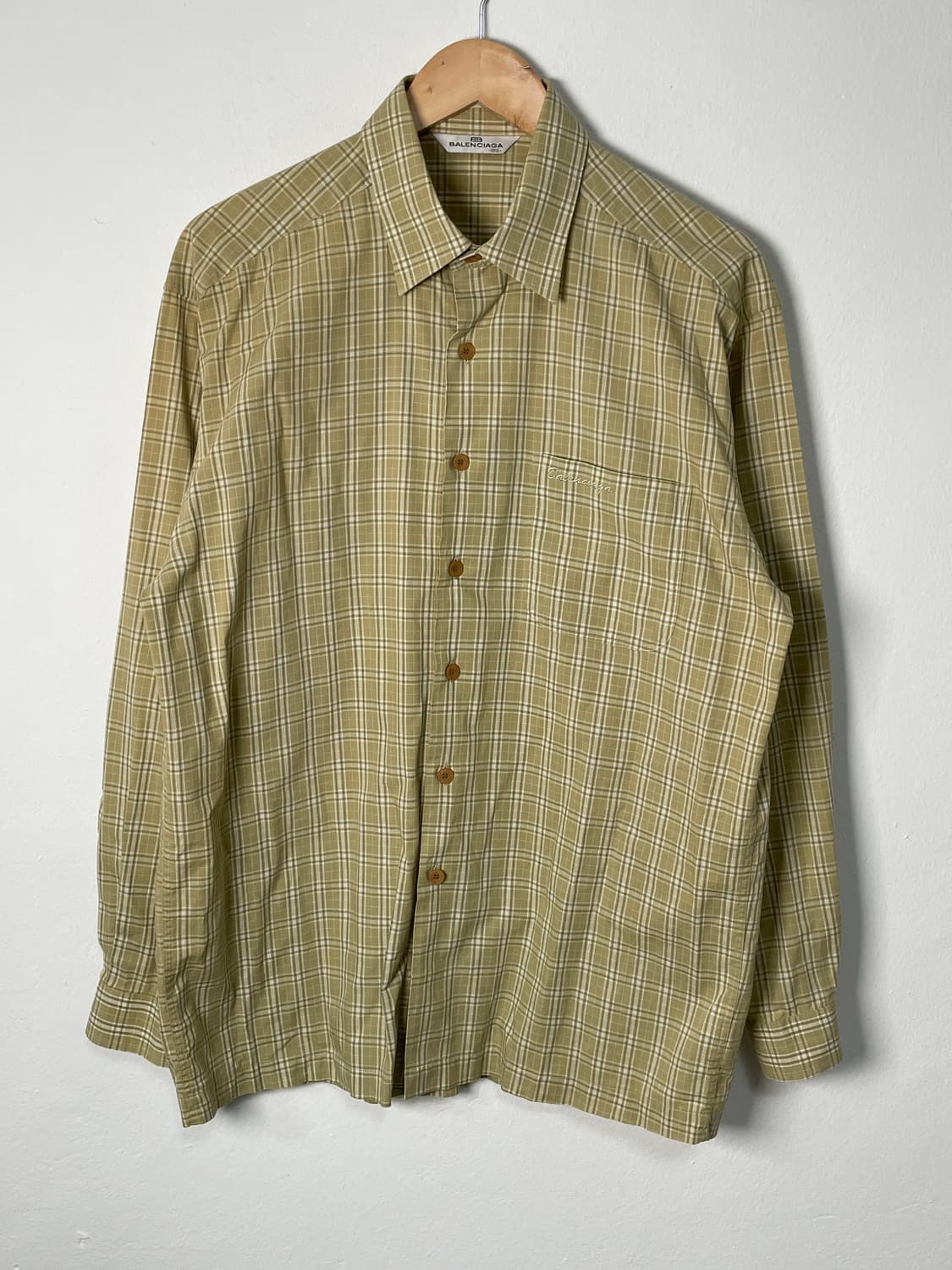 발렌시아가 로고플레이 체크 셔츠 상품이미지3