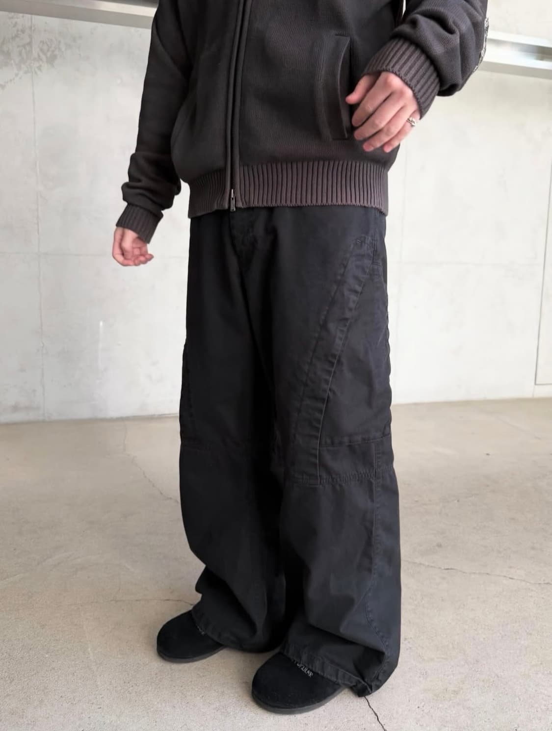 폴리테루 보더팬츠 블랙 4 상품이미지2