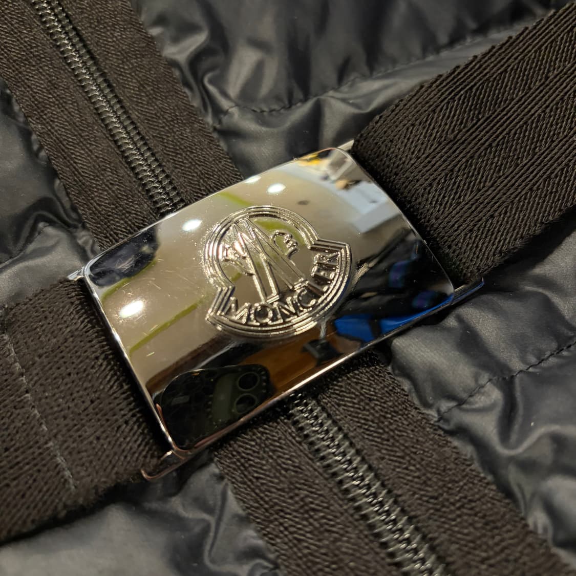 [1] 몽클레어 우먼 블랙 롱 패딩 코트 퍼 후드 벨티드 D372 상품이미지7