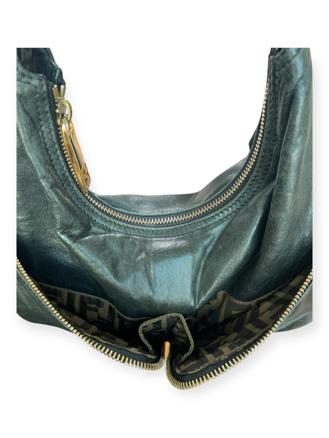 펜디 블랙 레더 호보백 상품이미지4