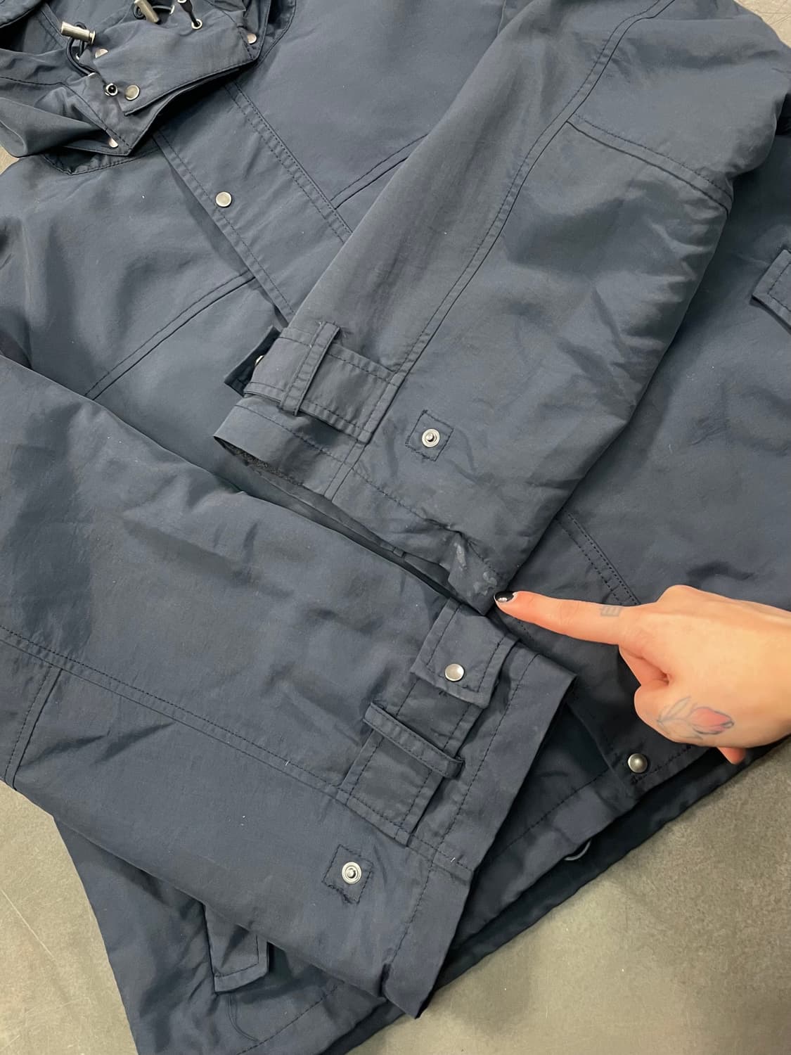 빔즈 크롭 하이넥 후드 자켓 상품이미지8