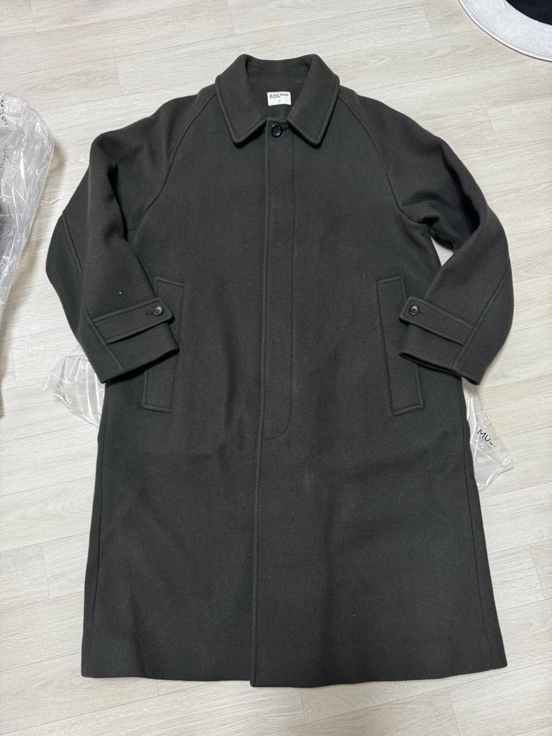 [1] 블랭크룸 스탠다드 발마칸 울 코트 차콜브라운 상품이미지1